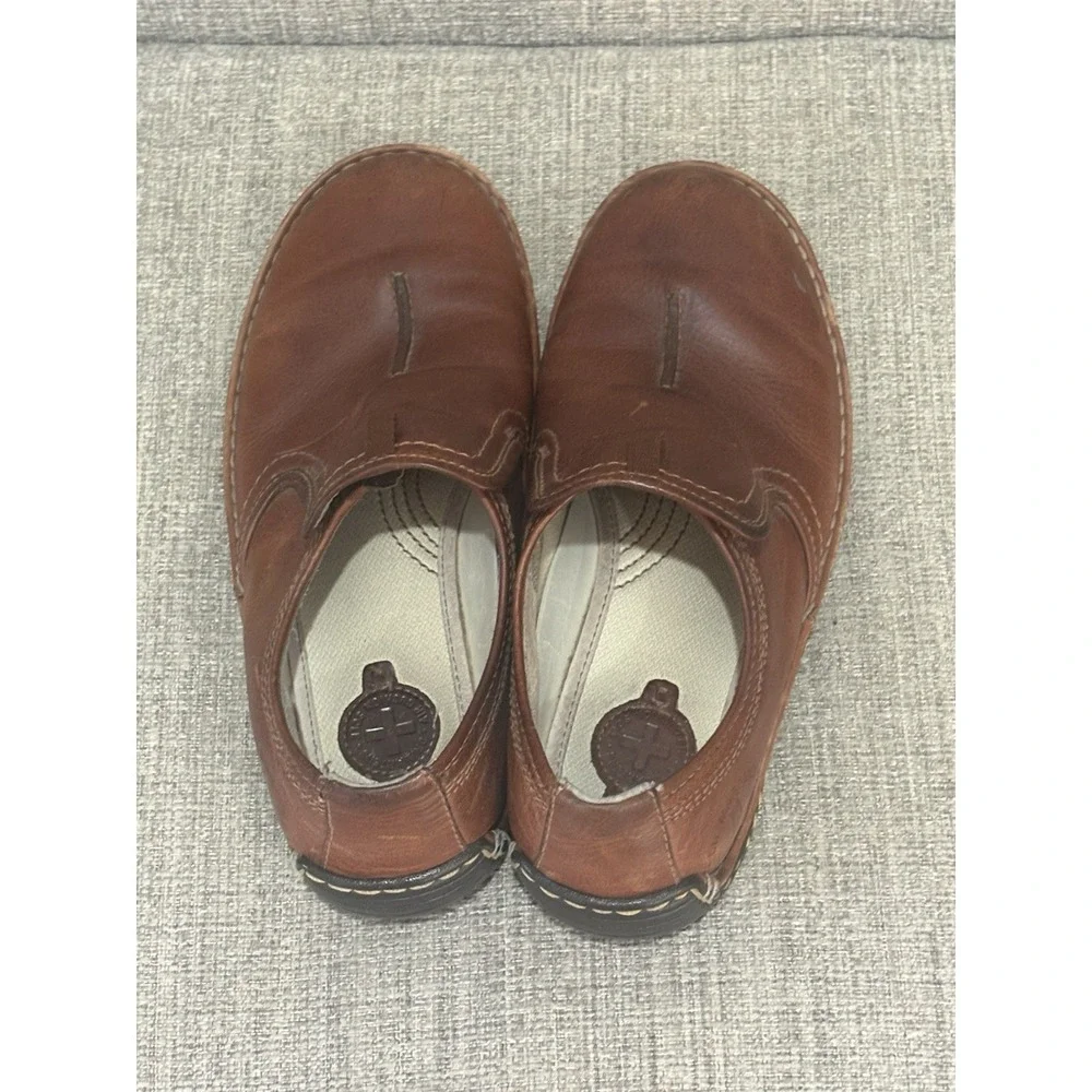 Dr Martens Kansas Slip On Shoes Brown Leather Sz 9‎